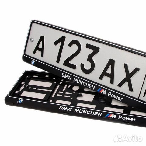 Рамки номера BMW Munchen M Power - за 2 шт