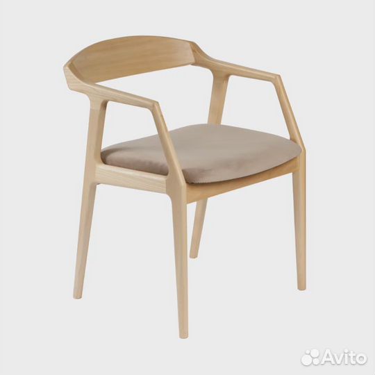 Стул с подлокотниками Gabi, массив ясеня