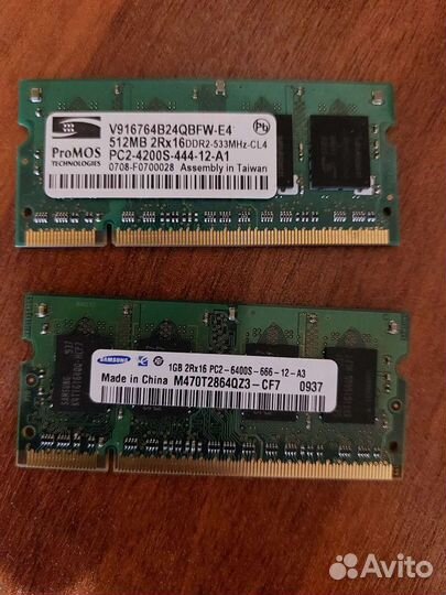Оперативная память ddr2 1gb для ноутбука