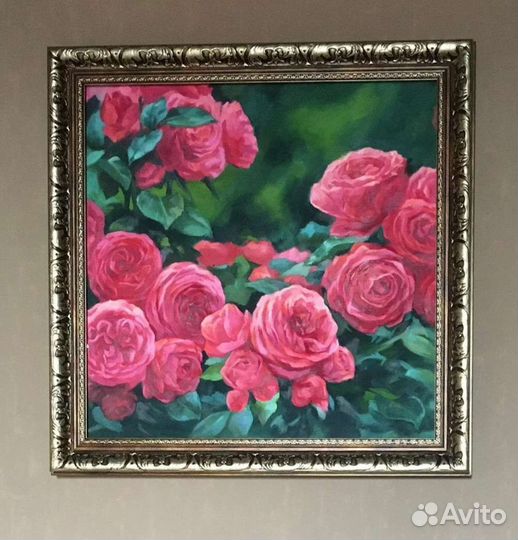 Картина маслом на холсте розы