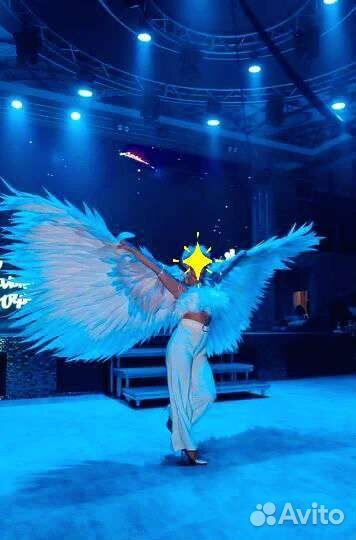 Крылья ангела белые с золотым оттенком