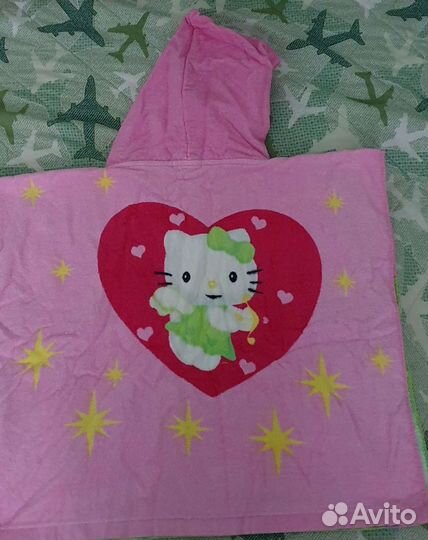 Полотенце-накидка с капюшоном Hello kitty