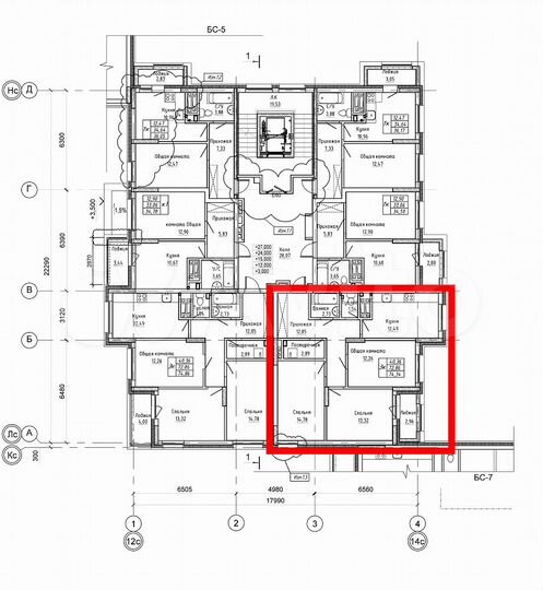 3-к. квартира, 75,3 м², 5/20 эт.