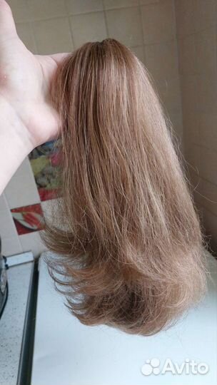 Хвост шиньон накладной золотисто-русый 33 см