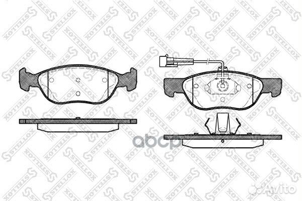 598 012B-SX колодки дисковые п. с антискрип. п