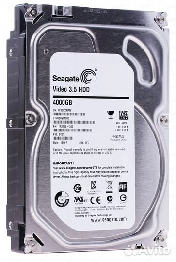 Жесткий диск Seagate Video 3.5 HDD 4 тб