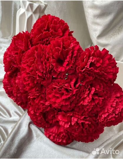 Гвоздика 10 шт искусственные цветы