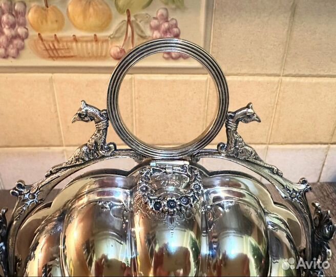 Антикварная бисквитница Англия