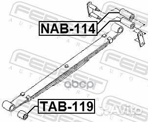 Сайлентблок задней рессоры NAB-114 NAB-114 Febest