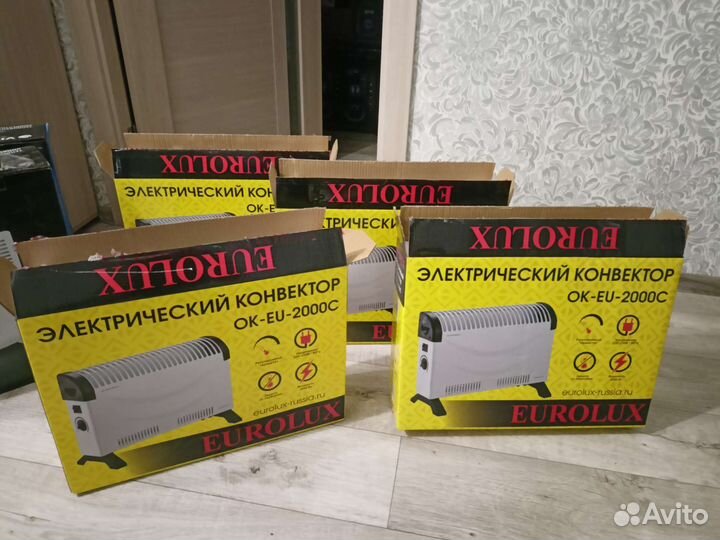 Электрический конвектор обогреватель eurolux