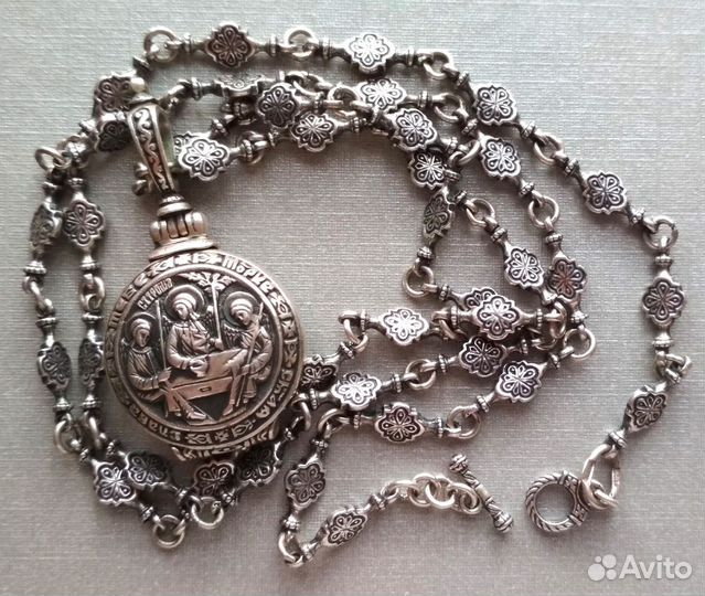 Медальон мощевик Святая Троица