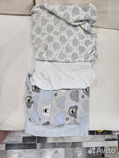 Простыни на резинке в кроватку детскую