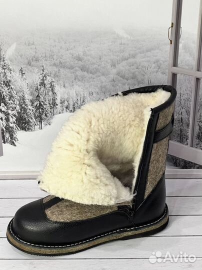 Мужские угги с замком / Зимняя обувь