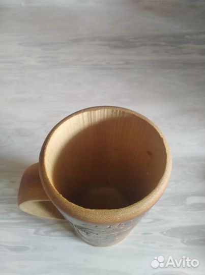 Кружка сувенирная деревянная Абхазия