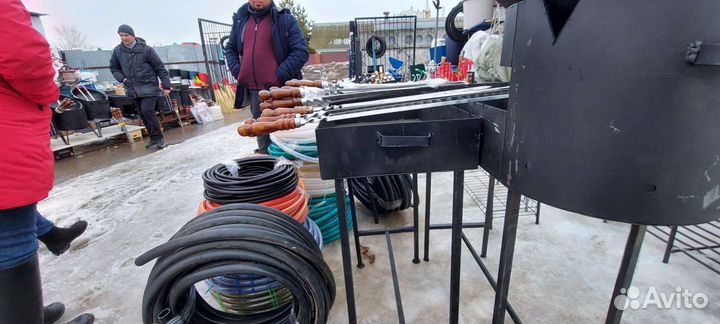 Мангал с печью под казан