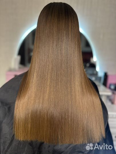 Кератиновое выпрямление волос выезд на дом