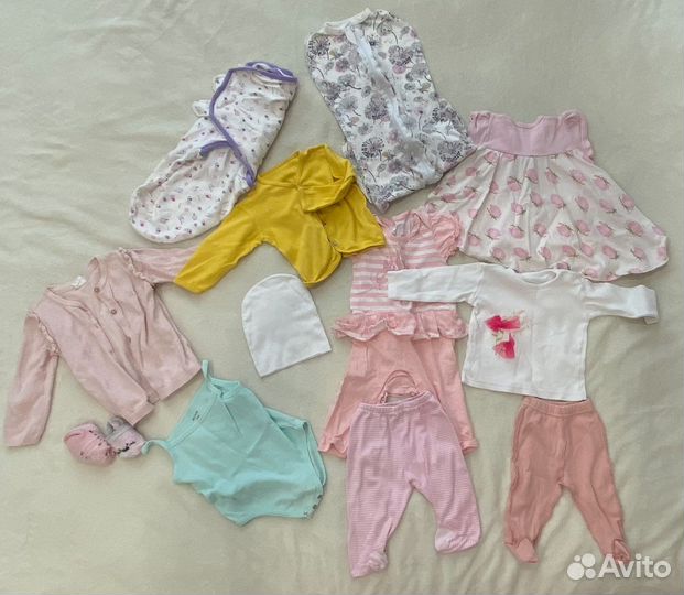 Вещи пакетом на девочку 52-74