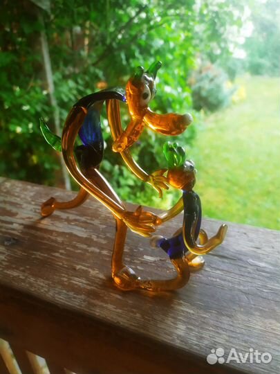 Коллекционная статуэтка Цветное стекло СССР Винтаж