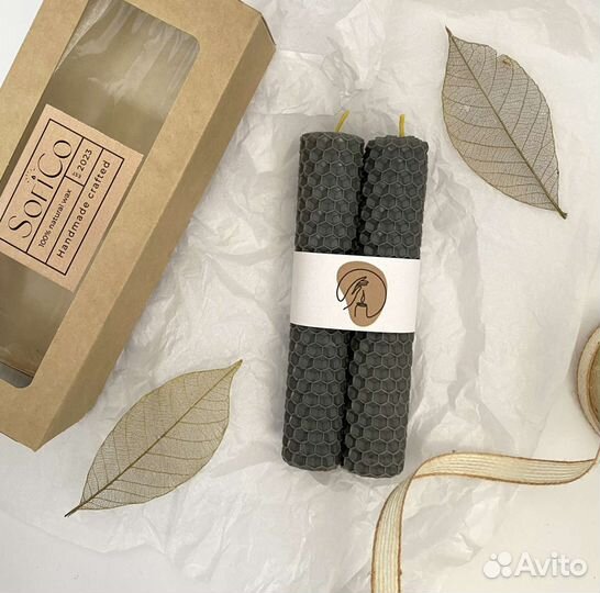 Набор свечей из вощины. Свечи ручной работы