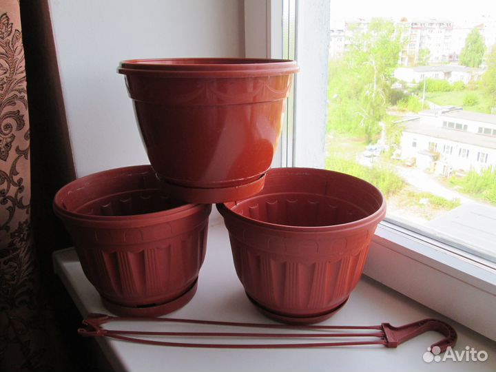 Пластик ящик-кашпо для хранения или цветов,горшки