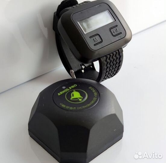 Кнопка вызова официанта Бургер и часы пейджер