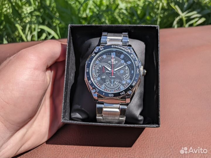 Часы Casio Edifice чёрные с коробкой