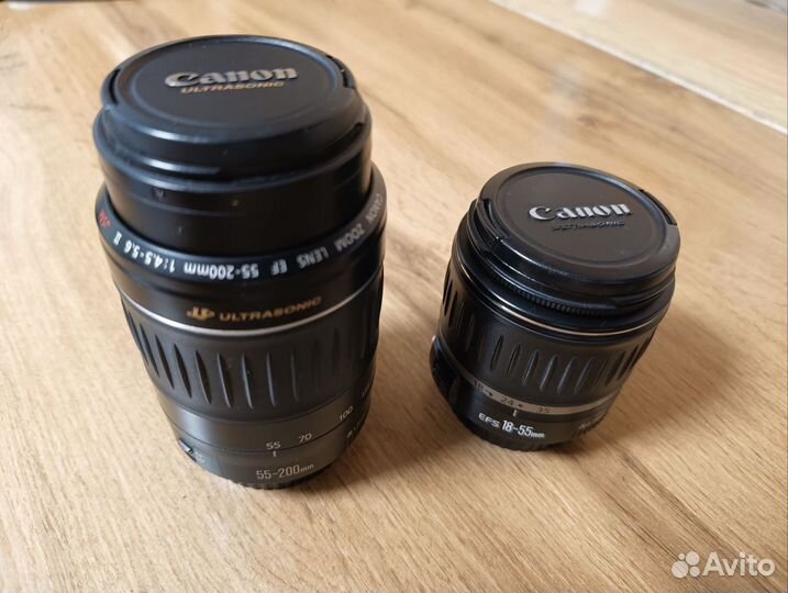 Объективы Canon 18-55 и 55-200