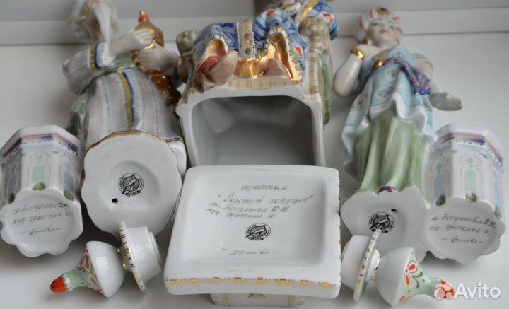 Дулево Фарфор статуэтка Сказка о Золотом петушке