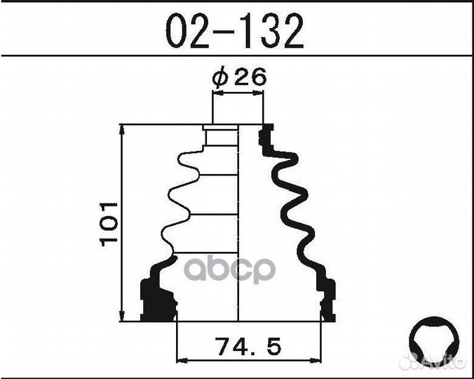 Пыльник привода Maruichi 02132 1-56 (Maruichi)