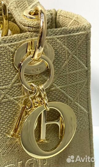 Dior сумка Lady D-Lite medium - ручная вышивка