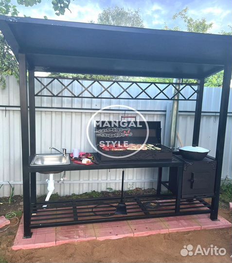 Мангал с крышей
