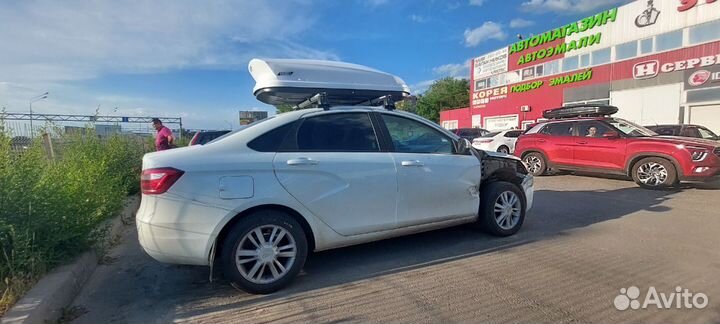 Автобокс nobu drive 430л. Цвет белый на Vesta