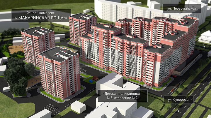 2-к. квартира, 54,8 м², 1/12 эт.