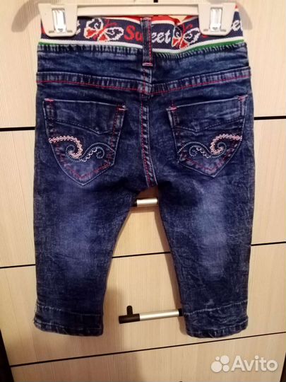 Джинсы детские для девочки 74-80