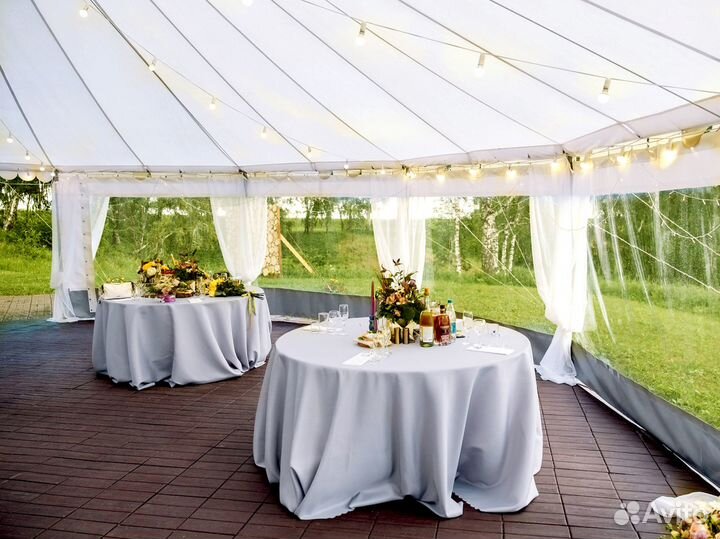 Шатёр для мероприятий 90 м2 (диаметр 10 м)