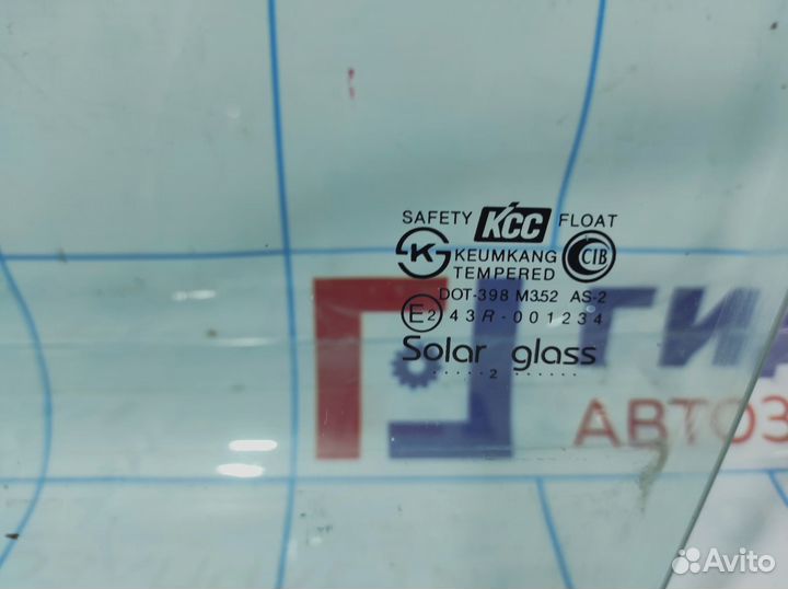 Стекло двери переднее левое Hyundai Santa Fe (SM)
