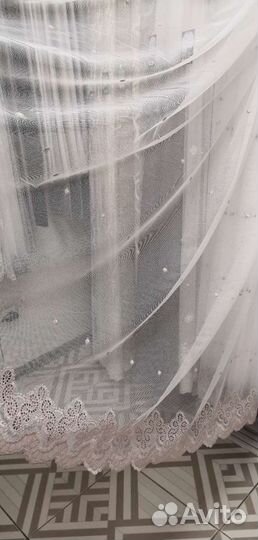 Тюль горошки