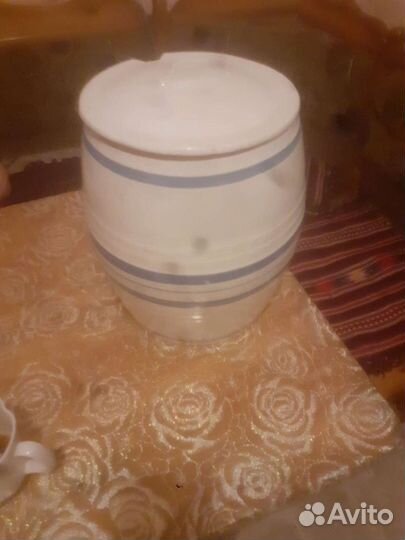 Бидон эмалированный СССР бочонок керамика