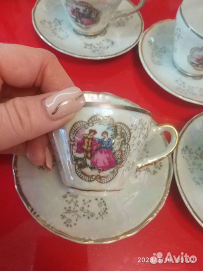 Сервиз кофе Мадонна антикварный японский фарфор