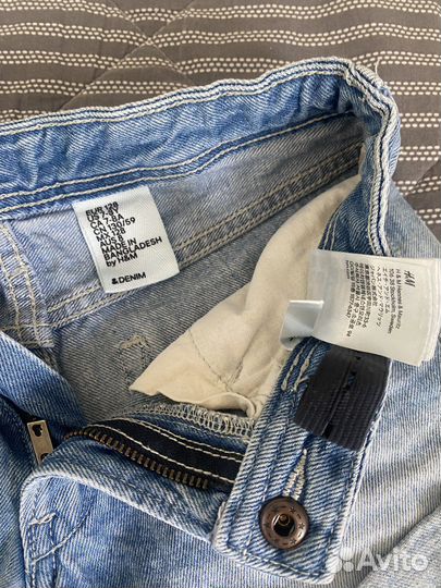 Джинсовые шорты h&m для девочки 7-8 лет