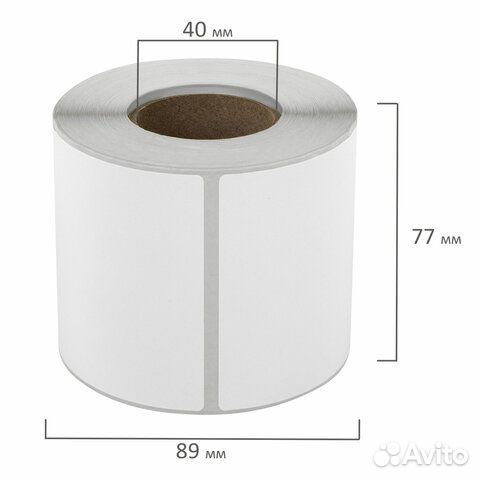 Этикетка термотрансферная полуглянец (75х120 мм)