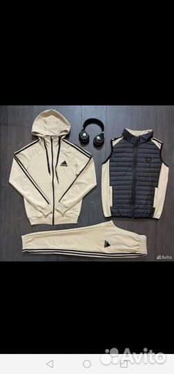 Мужской спортивный костюм адидас тройка adidas хб