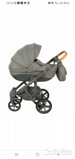 Коляска 2 в 1 Adamex Encore с экокожей, Адамекс