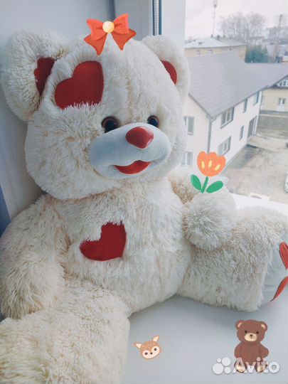 Игрушка плюшевый медведь большой,новый