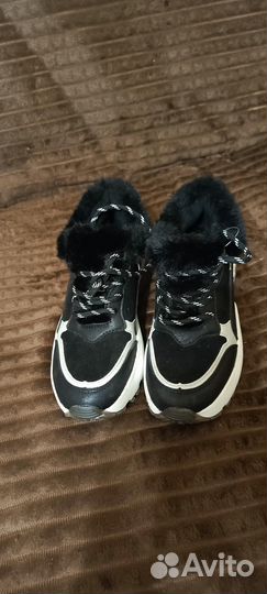 Кеды утеплённые с мехом, размер 36