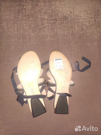 Босоножки Tory Burch темн син, замша