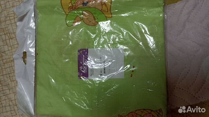 Новая простынь на резинке 120х60 бязь