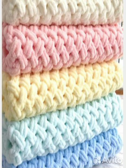 Вяжу на заказ пледы плюшевые