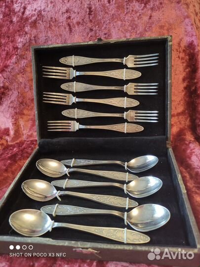 Набор мельхиор ложки, вилки мнц СССР