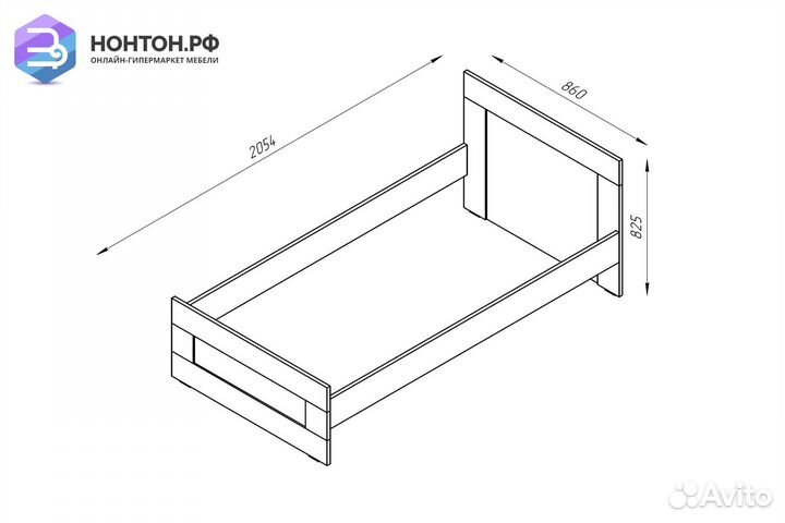 Кровать односпальная Сириус венге
